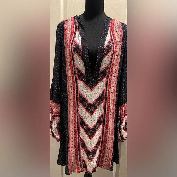 Free People Peacemaker Dress, Black Combo, Small, EUC - Picture 10 of 13